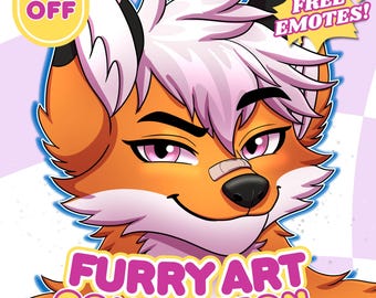 Custom Furry Art Portrait: Personalisiertes Furryona Charakter Portrait