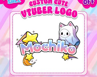 Individuelles Vtuber-Logo | Vtuber-Logo | Kawaii-Stream-Logo | Chibi-Logo | Twitch-, Kick- und YouTube-Branding | Individuelles Logo | Animiertes Logo