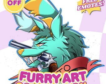 Headshot Package | Custom Furry Art Commission | Personalized Anthro Character Portrait