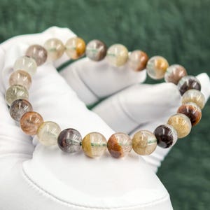 Natural Crystal Bracelet with Jewelry Box,  8mm Gemstone Stretch Bracelet, Delicate Healing Protection Stone Bracelet, Meditaiton Bracelet
