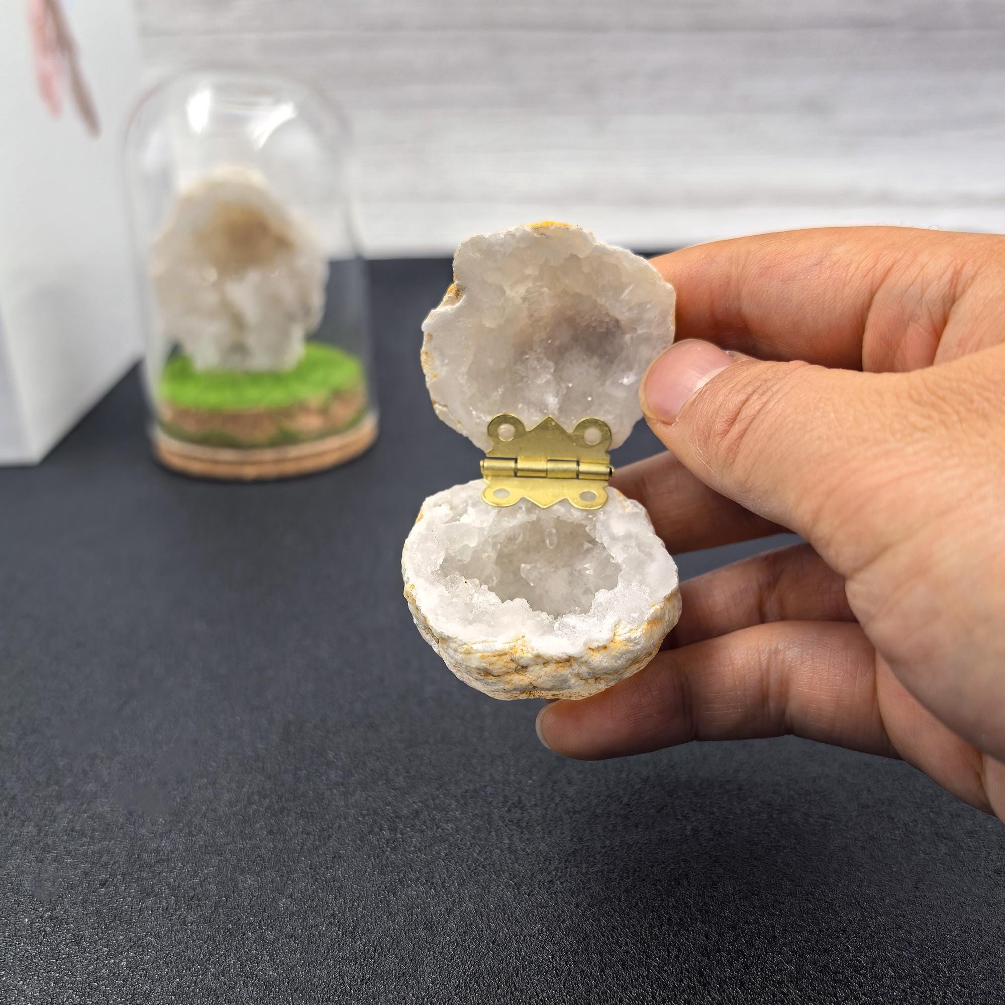 Natural Geode Crystals Jewelry Holder, Engagement Ring Box, Healing ...