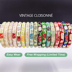 Vintage Cloisonné Armband Set, Boho Emalj Cloisonné Armband Presenter till Brudtärnor/ Mormor/ Syster, / Födelsedag/ Jul, Tackpresent