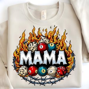 Colagem de Mama PNG, Retro Western png, Dado de Cereja Bola 8 Flamejante, Howdy Western Grunge Png, Design Western Moderno