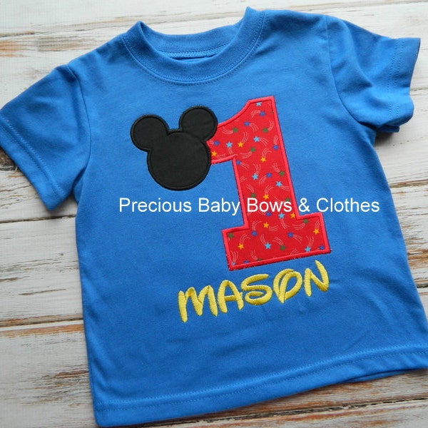 Boys Number and Mickey, Birthday Shirt, Disney Vacation