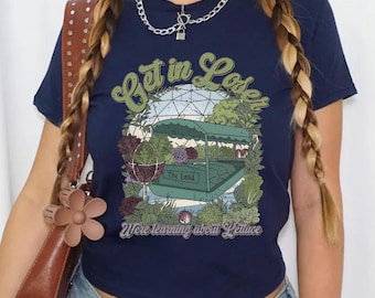 Retro The Land Epcot Inspired Baby Tee Croptop Tank TShirt, Get in Loser Theme Park Shirt, Matching Family Vacation, Disney Trip Group Tee