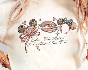 Coquette Disney cars Tow Mater Tshirt Baby tee Croptop tank, Vintage Tow Mater Disney cars land shirt, WDW Disneyland Radiator Springs shirt