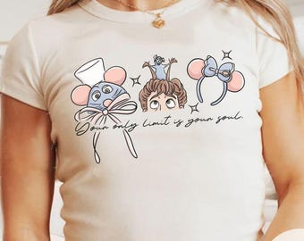 Coquette bow Remy Ratatouille Baby tee Croptop tank, Your only limit is your soul shirt, WDW Disneyland Girls trip Girly aesthetic baby tee