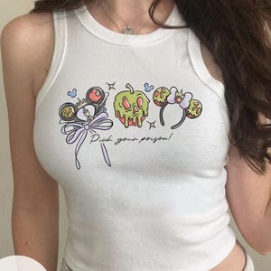 Disney Villains Coquette bow baby tee Croptop Tank shirt, Pick Your Poison Evil Queen Ursula Maleficent Cruella Villains shirt, Bad girls T