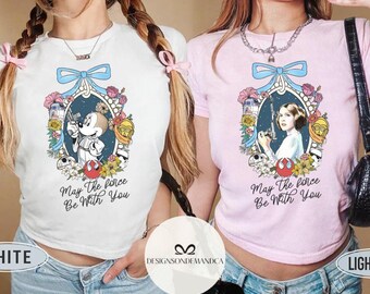 May The Force Be With You Star Wars baby Tee Shirt, Leia Princess Girls trip Shirt, Star wars day Shirt, Leia Mickey Galaxy's Edge Tee