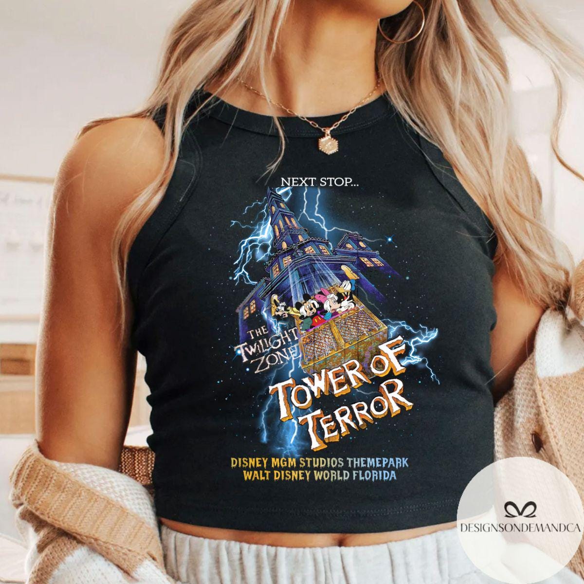Tower of Terror the Twilight Zone Baby Tee Croptop Tank Shirt 