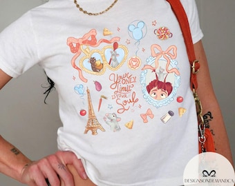 Coquette bow Remy Ratatouille Baby tee Croptop tank, Your only limit is your soul shirt, WDW Disneyland Girls trip Girly aesthetic baby tee