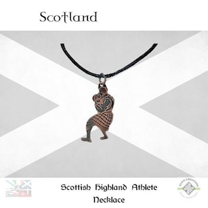 Scottish Highland Athlete #1 Necklace, Celtic Nation Scotland