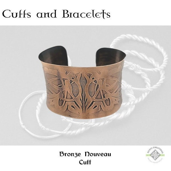 Bronze Nouveau Cuff