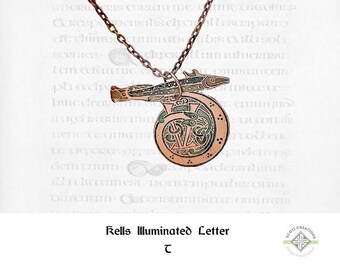 Book of Kells Design 45, "T" Necklace