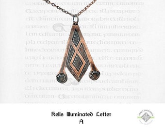 Book of Kells Design 55, "A" Necklace
