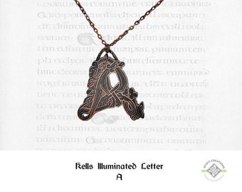 Book of Kells Design 40, "A" Necklace