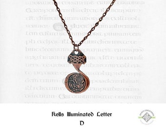 Book of Kells Design 52, "d" Necklace
