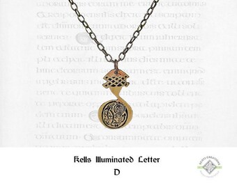 Book of Kells Design 52, "d" Necklace