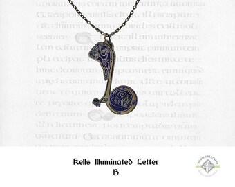Book of Kells Design 51, "b" Necklace