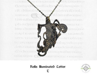 Book of Kells Design 38, "T" Necklace