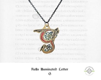 Book of Kells Design 27, "G" Necklace