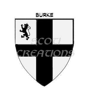 Burke Irish Family Coat of Arms Necklace