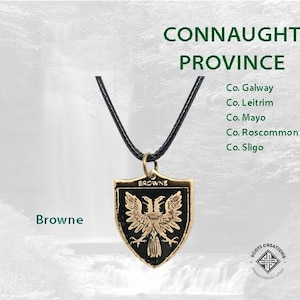 Browne Irish Family Coat of Arms Necklace