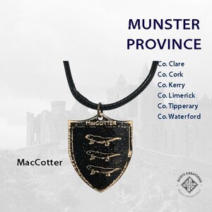 MacCotter Irish Family Coat of Arms Necklace