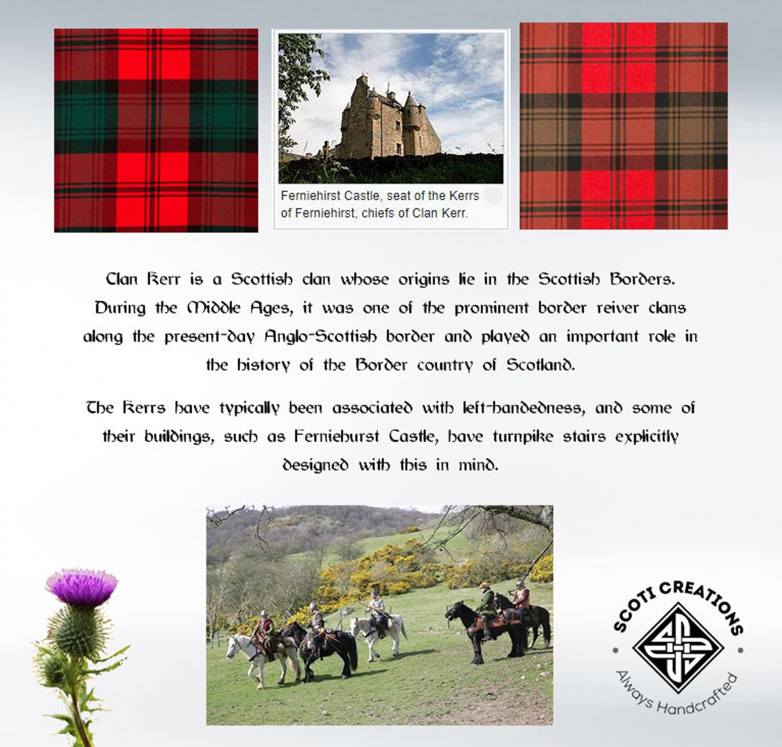 Clan Kerr Badge Scottish Clan Border Reiver Clan | Etsy