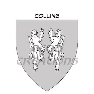 Collins Irish Family Coat of Arms Necklace