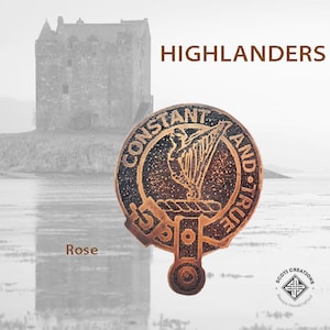 Clan Rose Badge, Scottish Clan, Highland Clan, Clan Rose