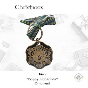 Tree Ornament Irish Gaelic Happy Christmas