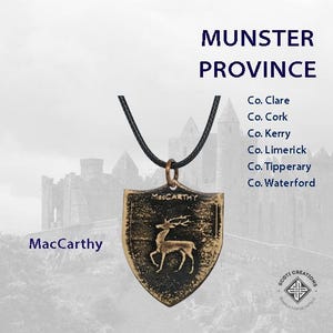 MacCarthy Irish Family Coat of Arms Necklace