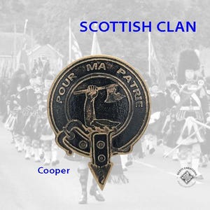 Clan Cooper Badge, Scottish  Clan
