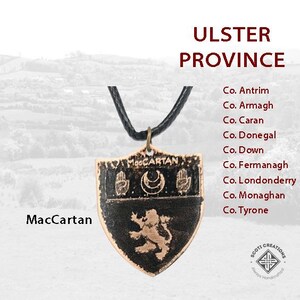 MacCartan Irish Family Coat of Arms Necklace