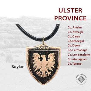 Boylan Irish Family Coat of Arms Necklace