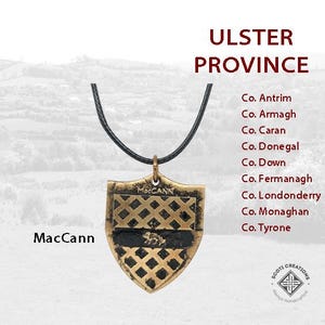MacCann Irish Family Coat of Arms Necklace