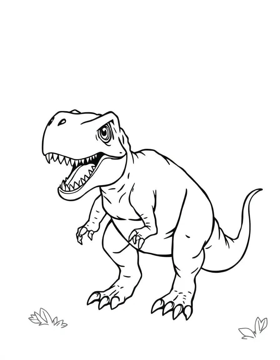 Dinosaur Coloring Pages for Kids: A4 Printable Sheets (digital Download ...