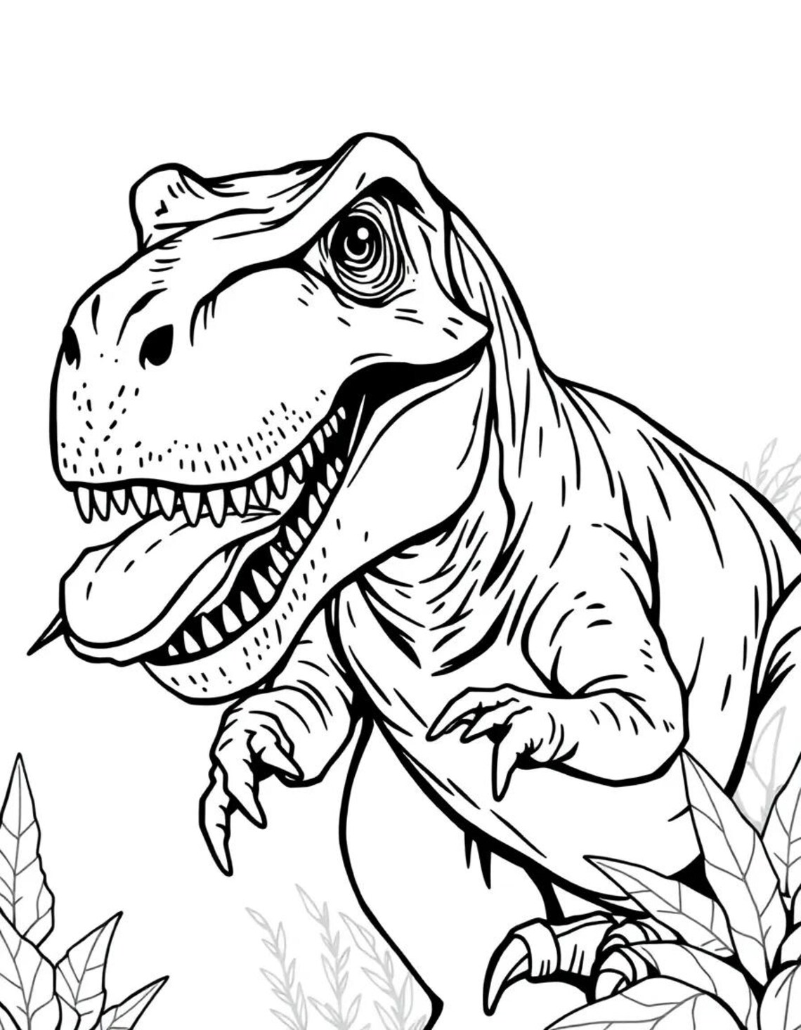 8 Dinosaurs Coloring Pages for Kids, Animal Coloring A4 Sheets ...