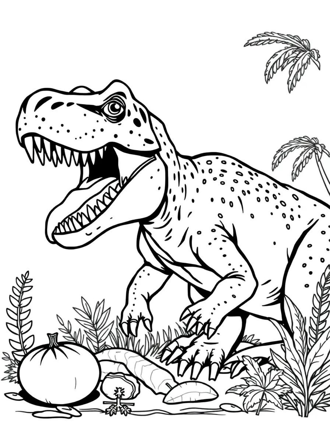 8 Dinosaurs Coloring Pages for Kids, Animal Coloring A4 Sheets ...