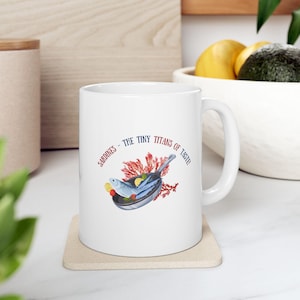 Sardine Ceramic Mug,Sardine Coffee, tea, hot chocolate mug,Fish mug,Gift for fish lovers,vintage sardines mug,funny fish mug,retro fish mug