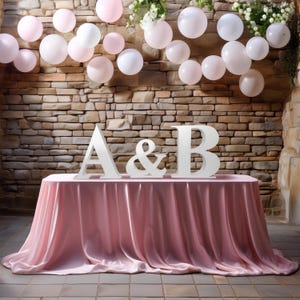 Pack Letras 40 cm de altura para bodas y eventos en poliestireno. Se incluye el símbolo & gratis