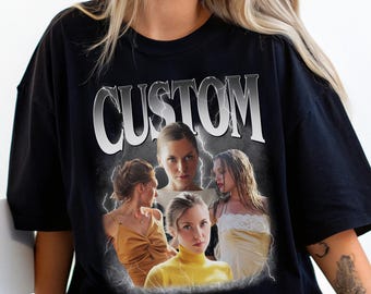 Custom Comfort Colors Retro 90s Graphic Tee, Personalized Photo Shirt, Wife Shirt, Valentines Day