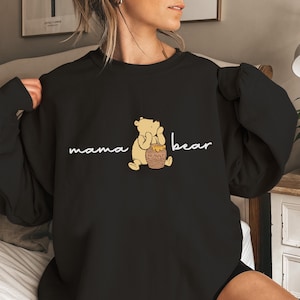 Mama Bear Sweatshirt, Winnie The Pooh Personalized Mom Hoodie