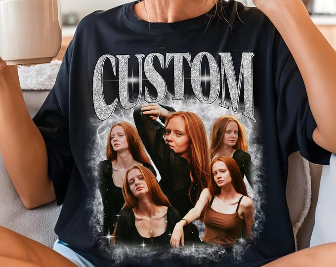 Custom Bootleg Rap Tee: 90s Retro Graphic Shirt, Vintage Style Girlfriend Shirt