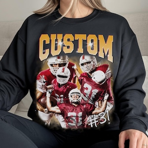Customizable Sports Team Sweatshirt: Personalized Player Bootleg Style