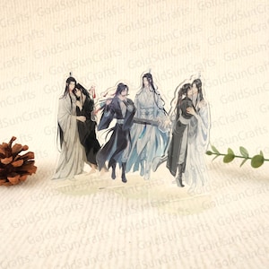 MDZS Standee, Mo Dao Zu Shi Acrylic Stand, Lan Wangji, Wei WuXian, JiangCheng, Desk Stand, Anime Standee