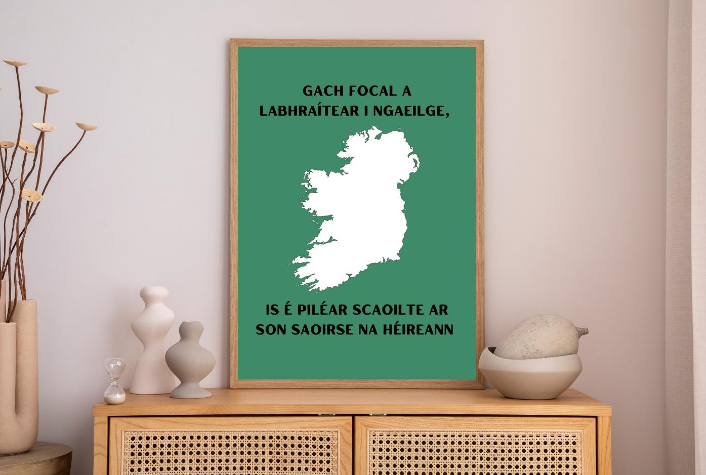 Irish Freedom Quote Print Without English Translation - as Gaeilge Poster  (digital Download) - Etsy, image size:1395x939