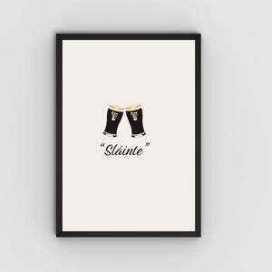 Sláinte Guinness Print: Cheers Irish Art (Digital Download)