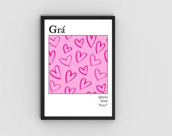 Definizione di Grá Stampa: Arte dell'amore irlandese (download digitale)